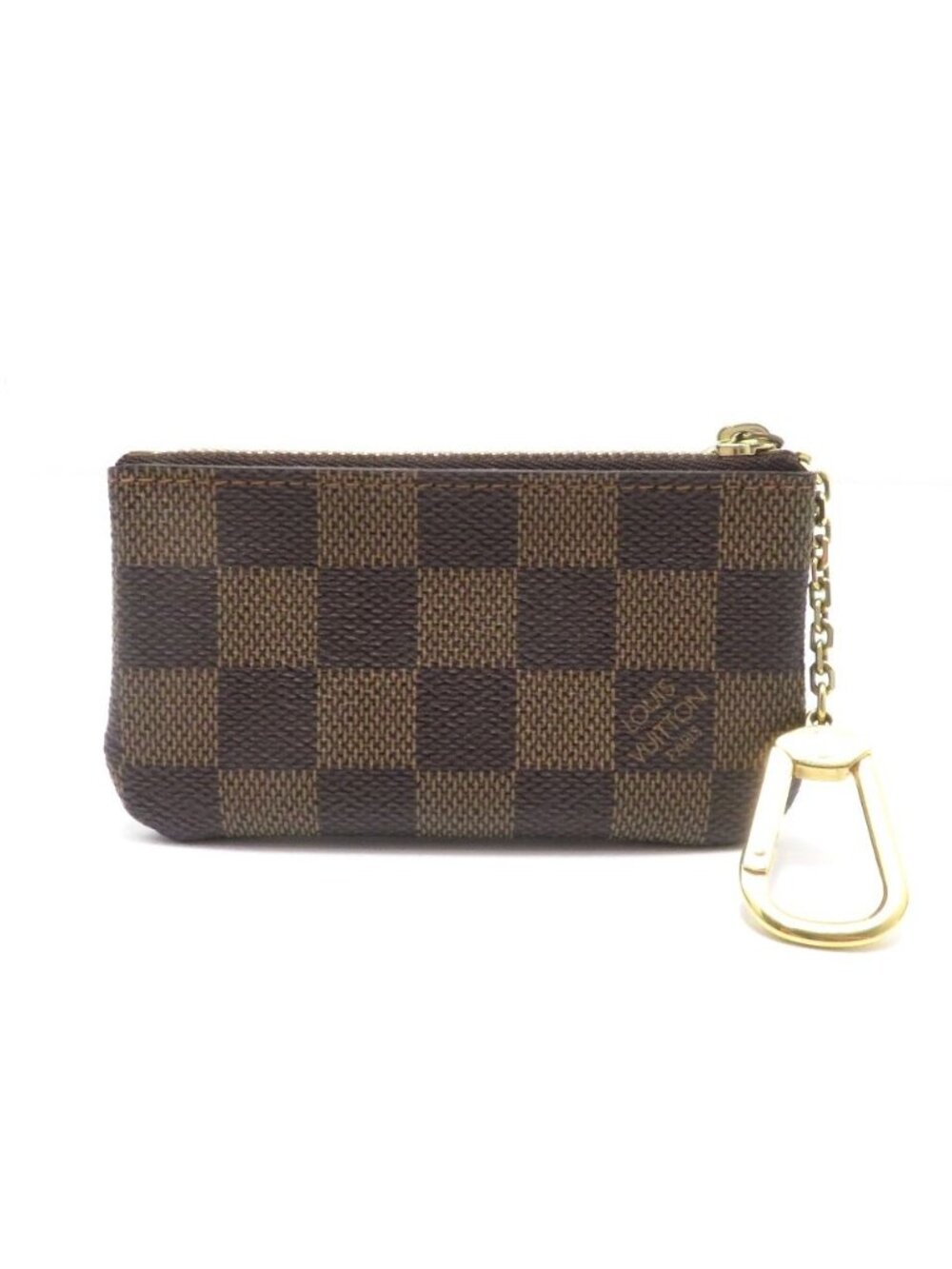Louis Vuitton Pochette Cles Damier Coin Purse Monogram Canvas Brown